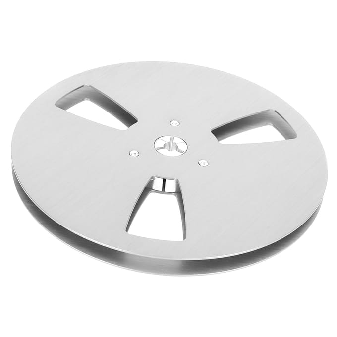 Bobine de ruban vide de 14,7 pouces en alliage d'aluminium, machine d'ouverture à 3 trous, ouvre-pièce, plaque vide pour TEAC argenté