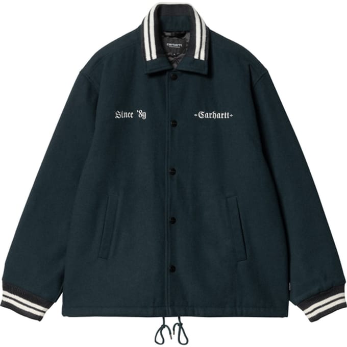 Carhartt Wip Wool Coach Jas Blauw