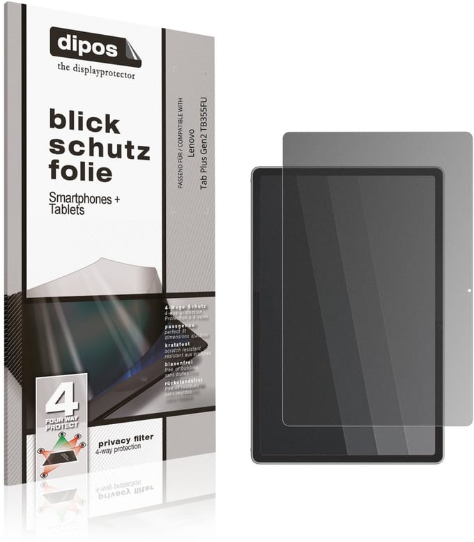 dipos – Matte Privacy Screenprotector geschikt voor Lenovo Tab Plus Gen2 TB355FU | Anti-Spy Beschermfolie