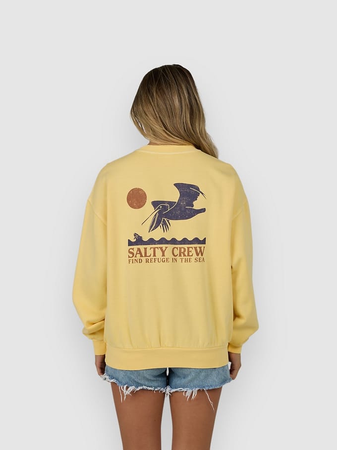 Salty Crew Lunch Time Crew Sweater geel