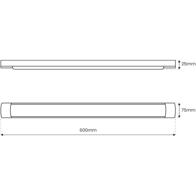 Milagro Lighting LED plafondlamp Batten, lengte 60 cm, aluminium, wit, 4.000 K
