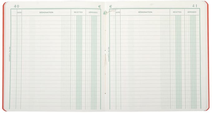 Exacompta Standaard register Ontvangsten - Uitgaven - 80 blad - Geassorteerd - 930E