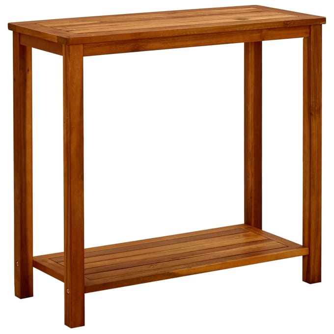 vidaXL - Tuinwandtafel - 80x35x75 - cm - massief - acaciahout
