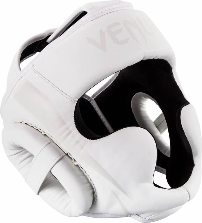 Venum ELITE Headgear Kickboks Hoofdbeschermer Wit