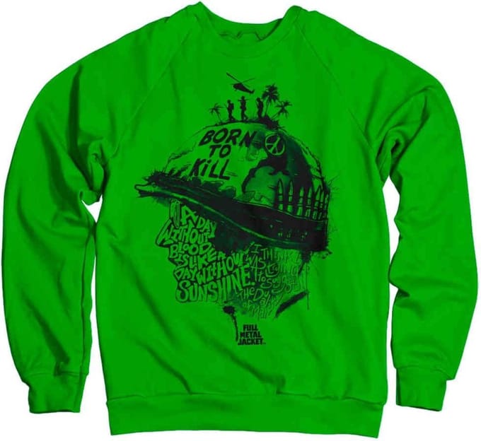 Full Metal Jacket Sweater/trui -M- Sayings Groen