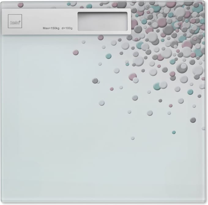 Kela Weegschaal Bubbels 30 X 30 X 2 Cm Glas Transparant