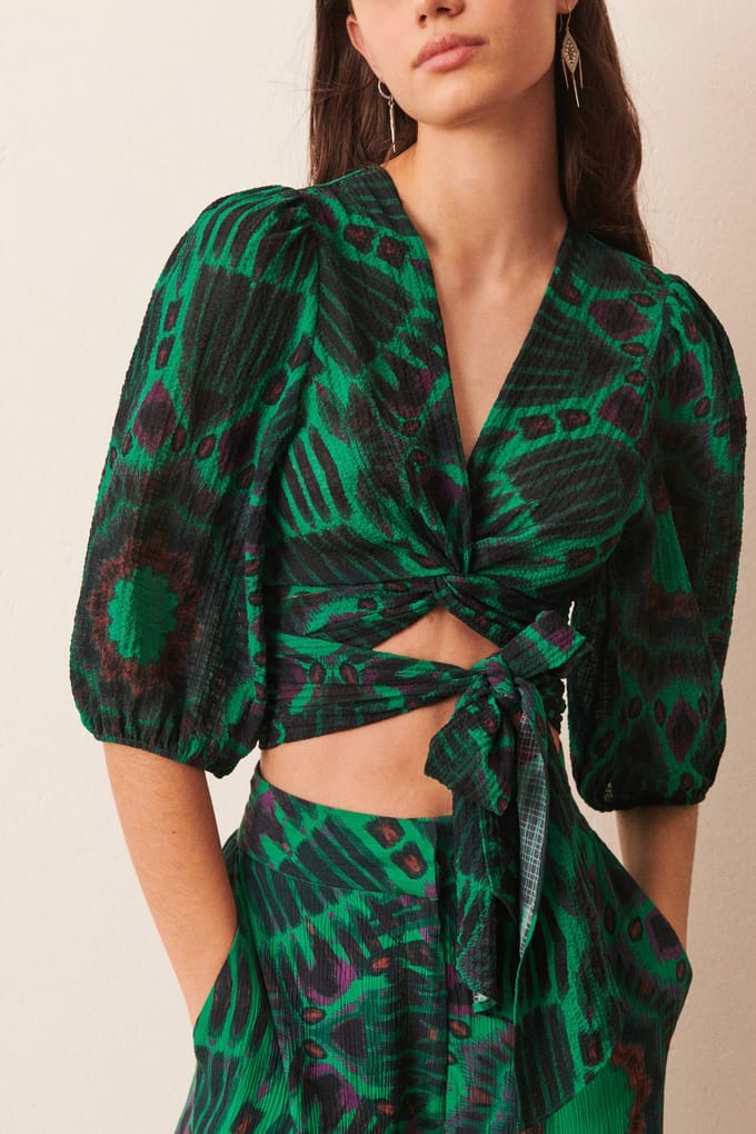 BA&SH Top Cally Vert Size: L | Blouses Outlet | Dames | Zwart