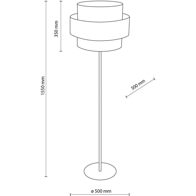 TK Lighting Calisto vloerlamp, jute, cilinder, naturel bruin, hoogte 155 cm