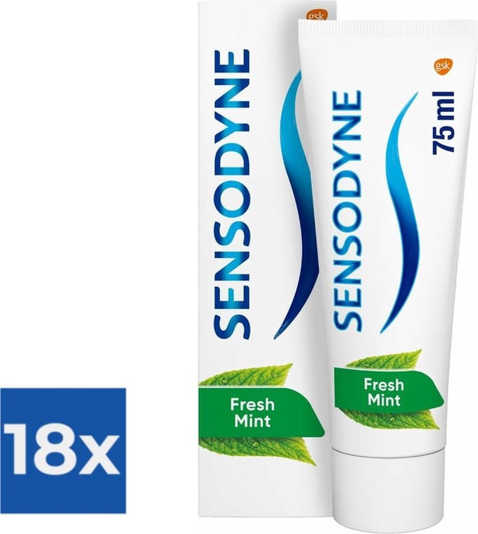 Sensodyne - Tandpasta - Fresh Mint - 2x75ml x 9