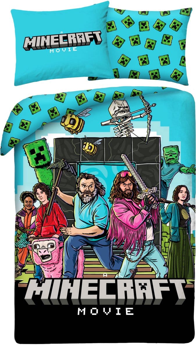 Minecraft Dekbedovertrek Movies - 140 x 200 + 70 x 90 cm - Polyester
