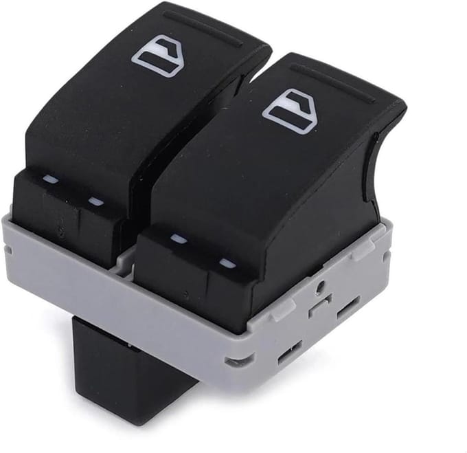 Raamschakelaar - Raamheffer Knop - Auto Bediening - Directe Plug-en-Play - 4 Pins - Zwart