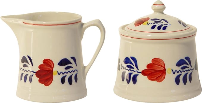 Boerenbont Suikerpot en Melkkan - Set van 2