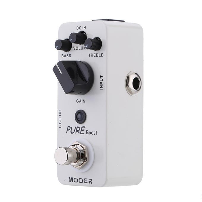 Mooer Pure Boost Micro Mini Boost Effectpedaal voor elektrische gitaar True Bypass white