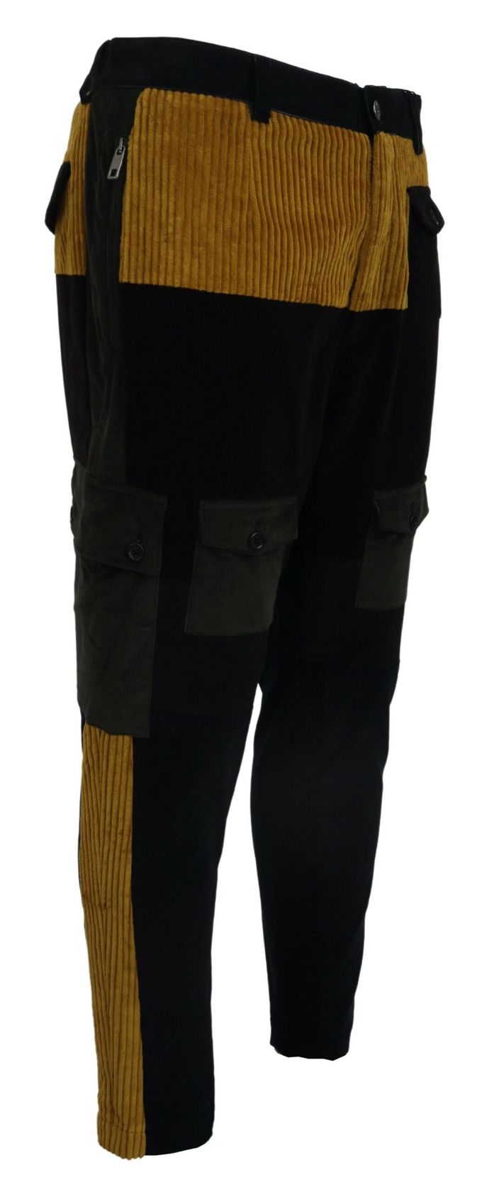 Korduroy Cargo Broeken Patchwork Stijl