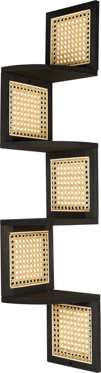 ALDER - Boekenkast - Licht hout/Zwart - Glasvezel