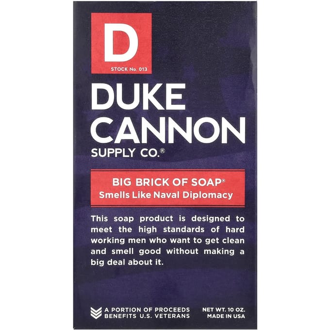 Duke Cannon Supply Co., Grote Blok Zeep®, Geur zoals Naval Diplomacy, 10 oz. red