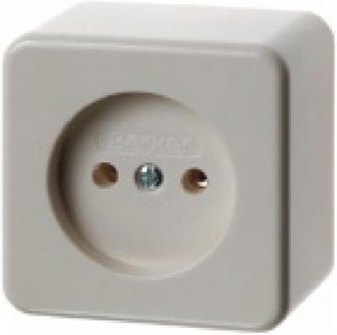 Berker – Enkelvoudige Wandcontactdoos opbouw ongeaard (crème)