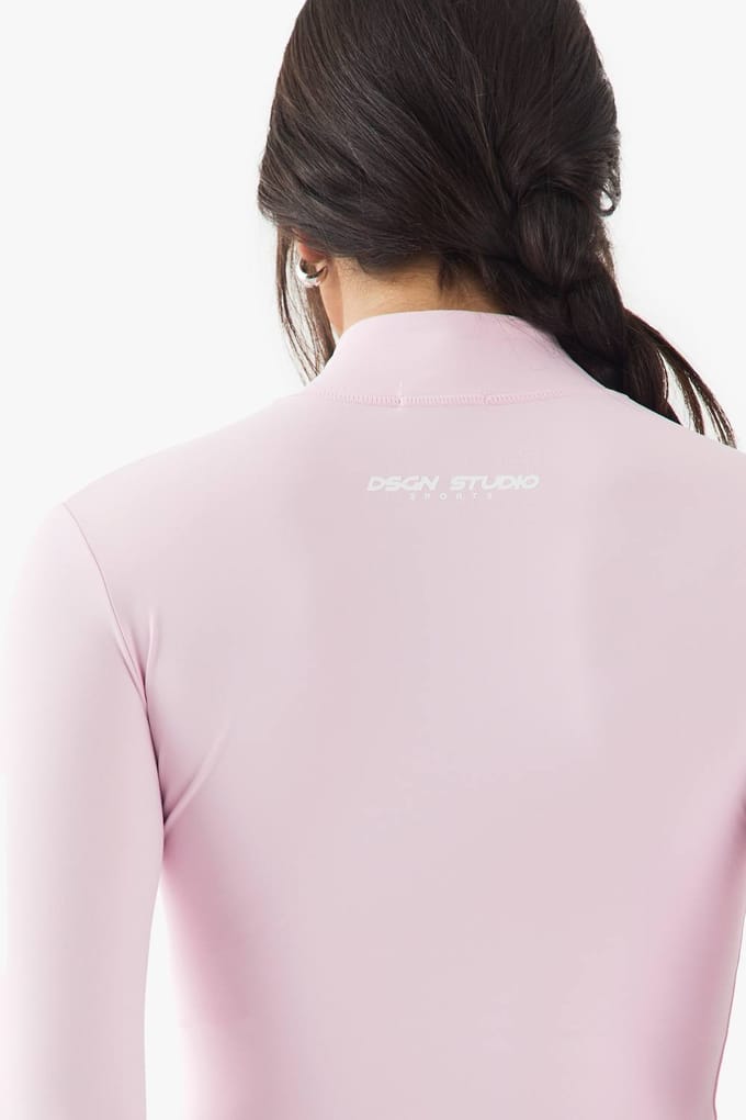 boohoo Dames DSGN Studio Supersoft Sculpt Zip Door Jasje | Pink | Maat: XL