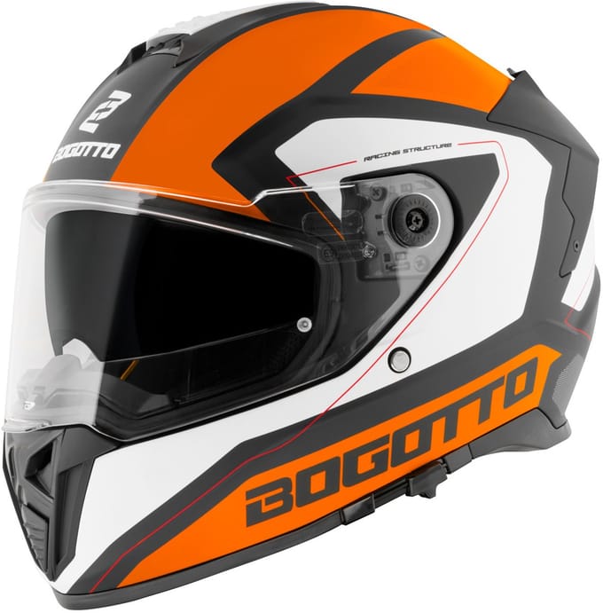 Bogotto FF122 BGT Wit Oranje Integraalhelm - Helm
