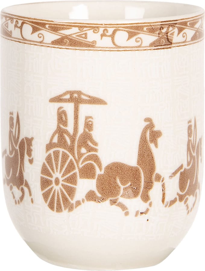 Clayre & Eef Mok 100 ml Beige Bruin Porselein