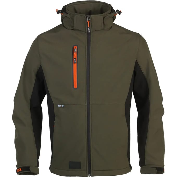 Herock Trystan Softshell jas - Donker Kaki/Zwart - Maat L - Experts