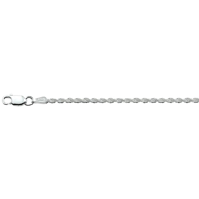 Zilveren Enkelbandje koord 2 1004257 24 cm