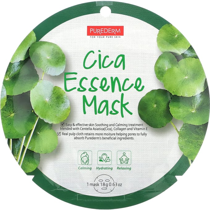 Cica Essence Schoonheidsmasker, 12 Stuks, 18G (0.63Oz) Elk green