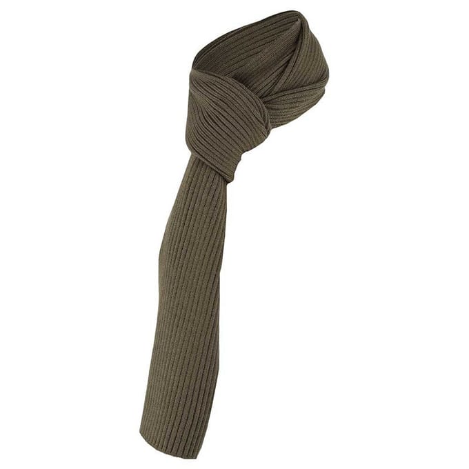 Sarlini - Sjaal heren - Ribbed - Khaki - Effen - One Size