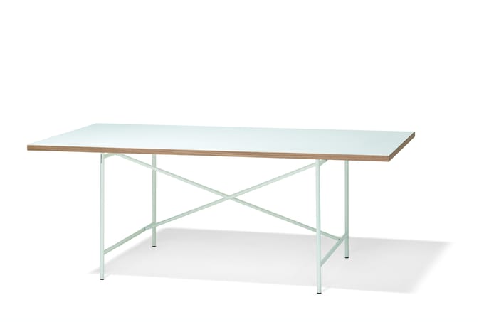 Richard Lampert Tafel Eiermann 1 - melamine wit/eiken rand - 110 x 66 cm - wit - middelste stut - 160 x 80 cm