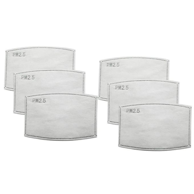 Set van 20 stuks Wegwerp Vervangingsfilter Actieve Kool Beschermende Gezichtsschild Filters white