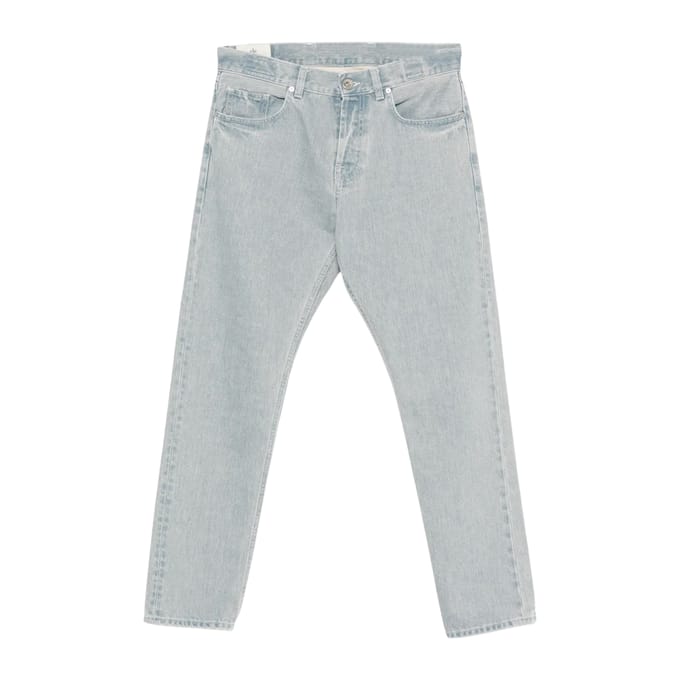Off White Lichtgekleurde rechte jeans voor dames (Blauw/Wit)