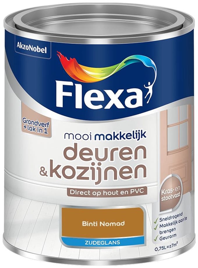 Flexa - Mooi Makkelijk Deuren & Kozijnen Zijdeglans - Binti Nomad - Mengverf - 750 Ml