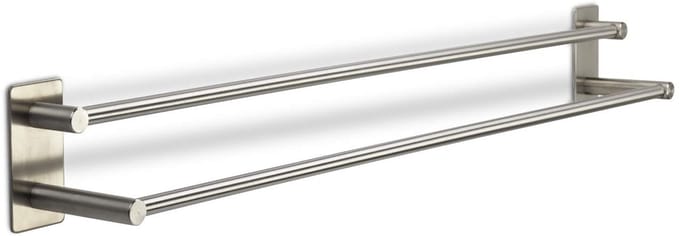 Wandgarderobe Talida zelfklevend van RVS Lengte: 735 mm dubbele