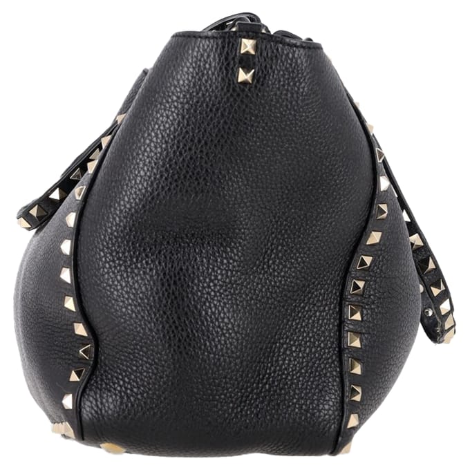 Valentino Medium Rockstud Tote in Zwart Kalfsleer