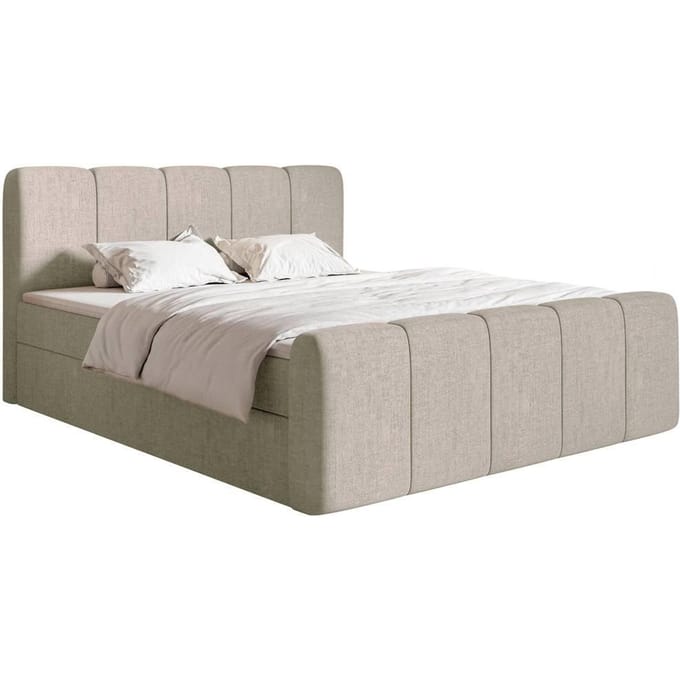 Boxspring Chloe 200x200 chenille met opbergruimte | NADUVI Collection