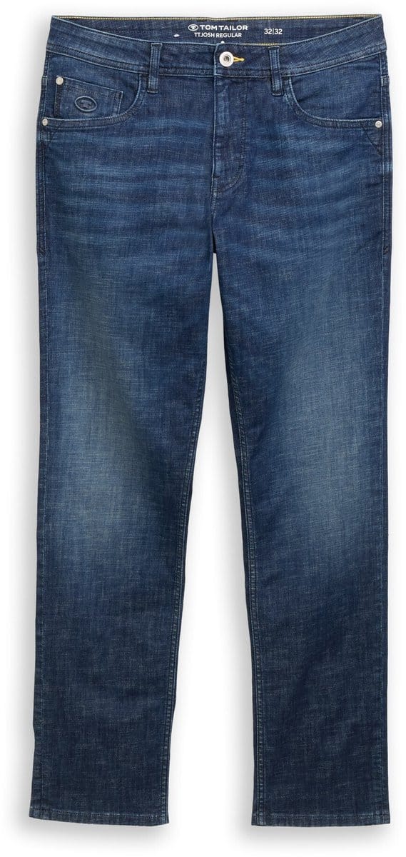 Tom Tailor - TTJOSH REGULAR SLIM-jeans - Maat 32/36 - Used Dark Stone Blue Denim