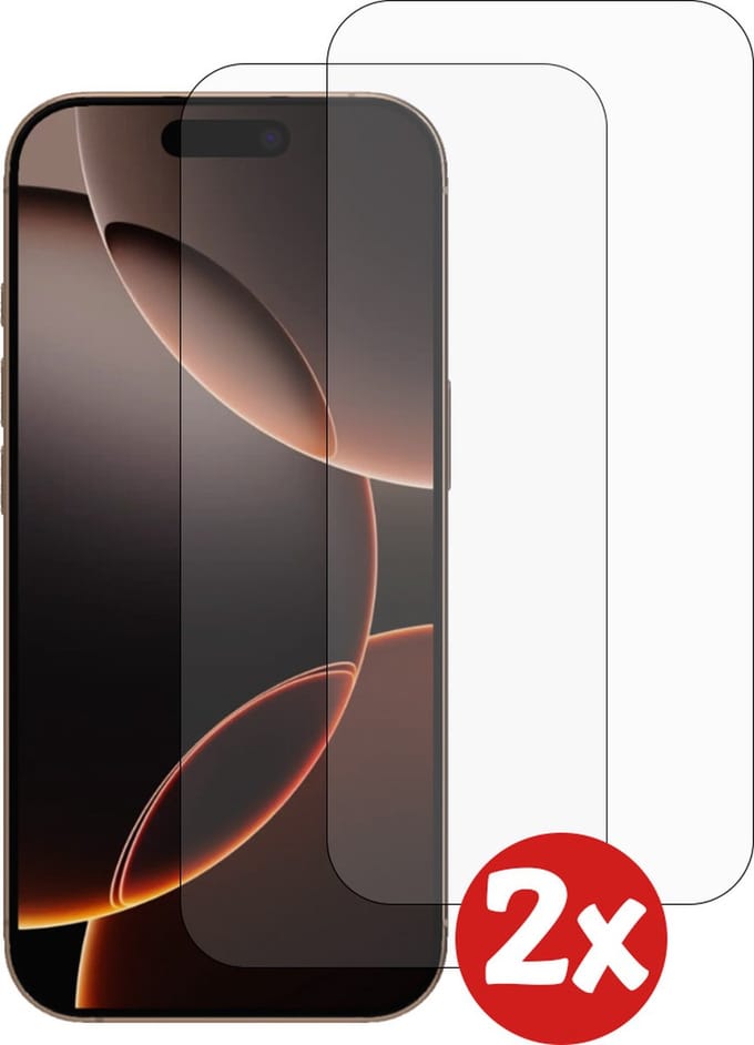 Smartphonica Screenprotector Geschikt voor iPhone 16 Pro Max - Beschermglas van Gehard Glas voor iPhone 16 Pro Max - Tempered Glass Screenprotector for iPhone 16 Pro Max - 0,3mm Dun - 2 Pack