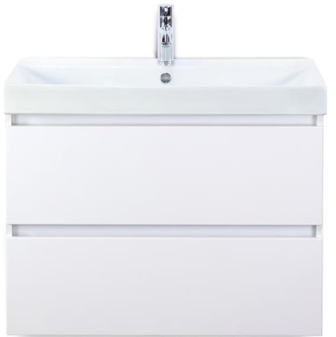 Maxx XL Badmeubelset 80 cm - Wit Hoogglans - Wastafel Just 1 Kraangat