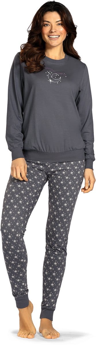 Comtessa - Dames pyjama - 100% katoen - Grijs - Maat 42