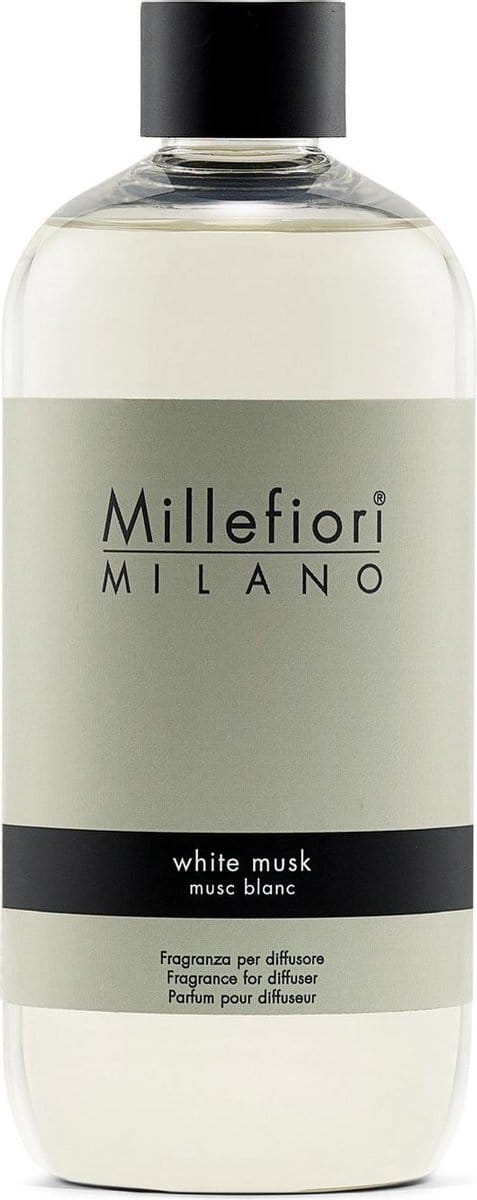 Millefiori Milano Navulling voor Geurstokjes 500 ml - White Musk