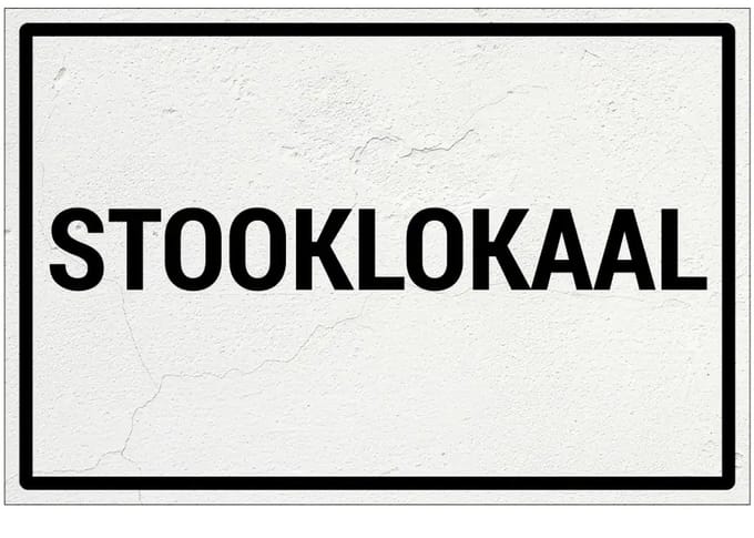 Stooklokaal bord | Forex Re materiaal | 45 x 30 cm