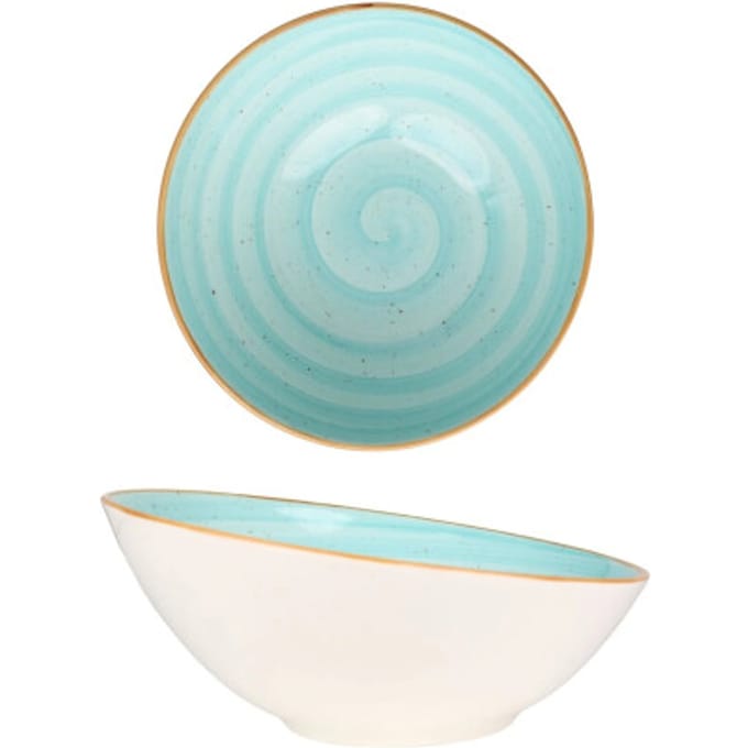 Bonna Kommetje - Aqua - Porselein - 22 cm (850cc) - set van 6