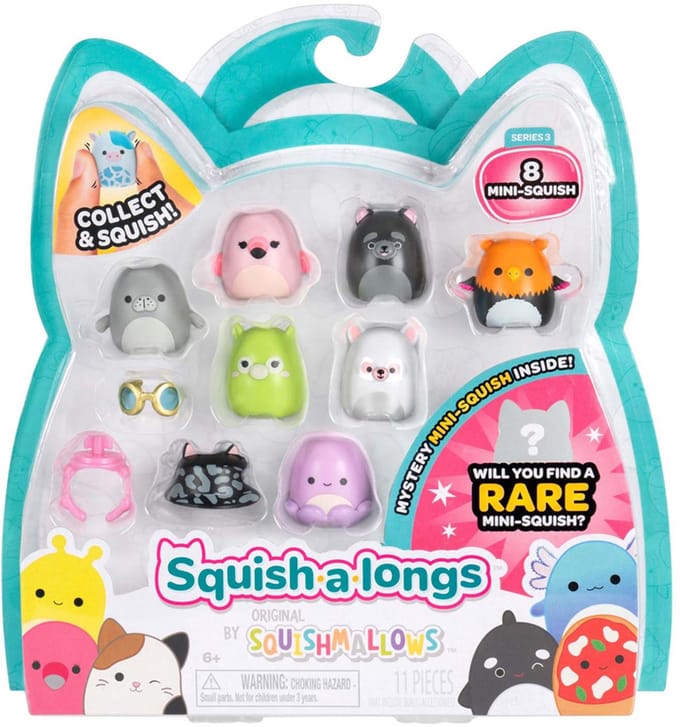 Squishmallows - Squish-a-longs Speelfiguren Style 3 - 8dlg.