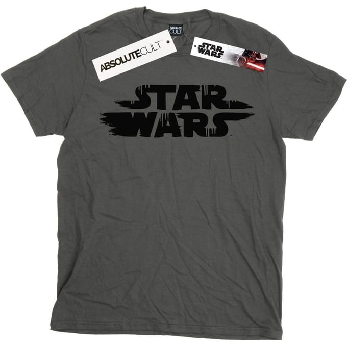 Star Wars Heren Ruw Logo T-Shirt (Houtskool)