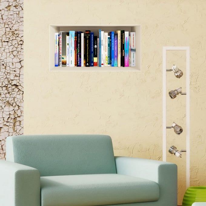 Boeksticker met 3D-effect, deel 1, 30 x 90 cm