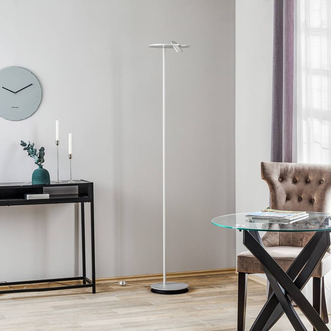 Bopp Share LED uplighter met leeslamp, aluminium
