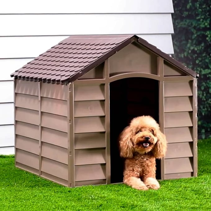 vidaXL - Hondenhok - 86x84x82 - cm - polypropeen - bruin