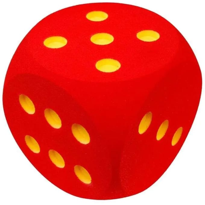 Schuimstof dobbelstenen Volley Foam Dice