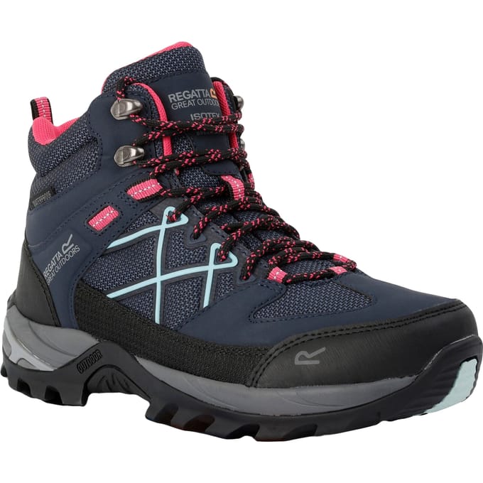 Regatta Dames/Dames Samaris III Wandelschoenen (Marine / Roze)