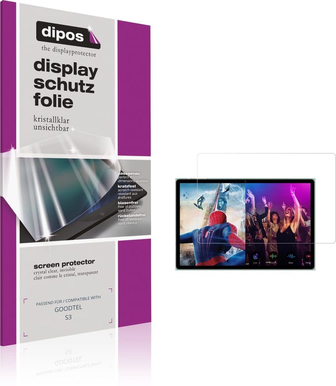 dipos – 2x Beschermfolie geschikt voor GOODTEL S3 | Krasbestendige & heldere Screenprotector Ultra-Thin